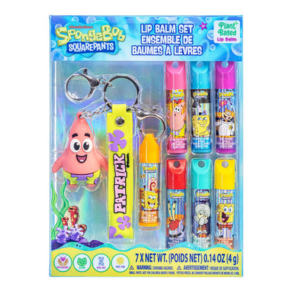 Townley Girl front packaging of SpongeBob lip balm set shows value and branding
