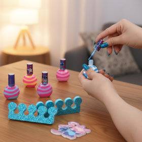 Townley Girl polish applied on children hands showing quick-dry, playful manicure benefit