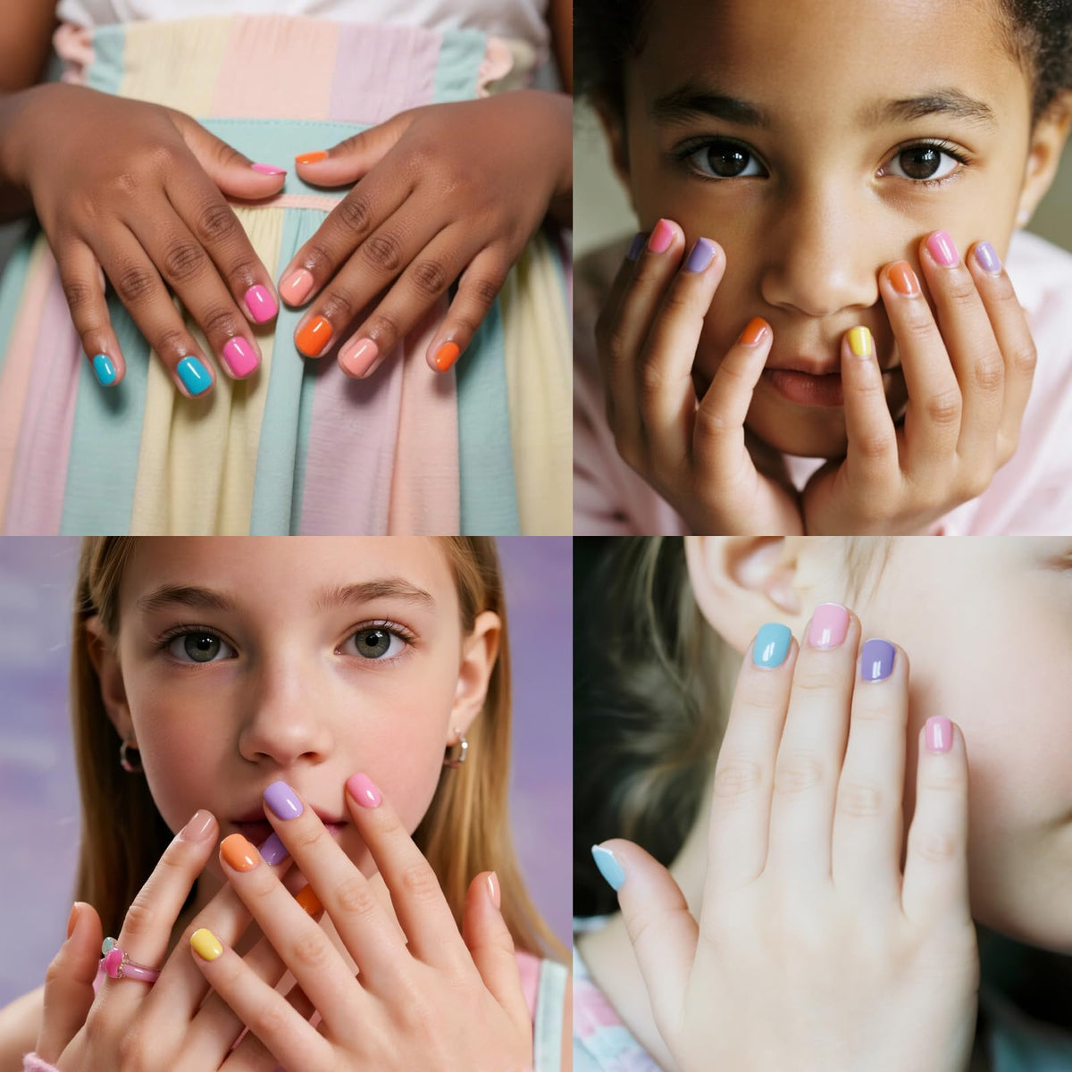 Townley Girl brush and bottle detail demonstrating kid-sized applicator for neater painting benefit