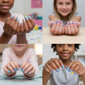Townley Girl included nail file shown for trimming and finishing benefits