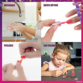 Townley Girl toe spacers and nail file close detail to ensure neat child-friendly application