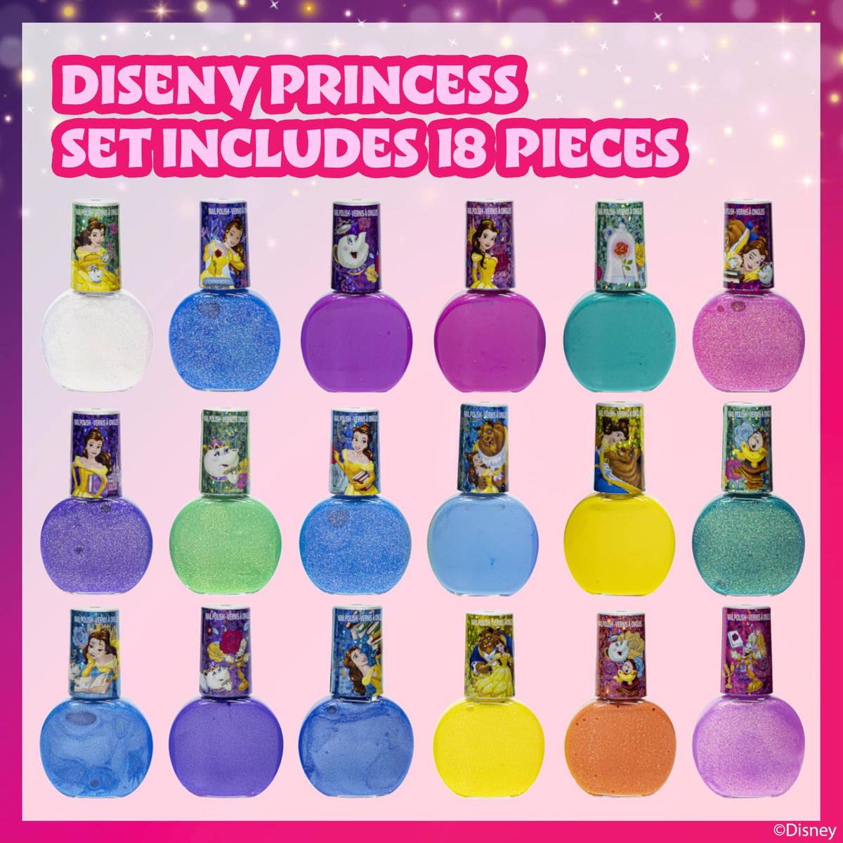 Townley Girl Belle color array flatlay displaying all shades for mix-and-match creativity