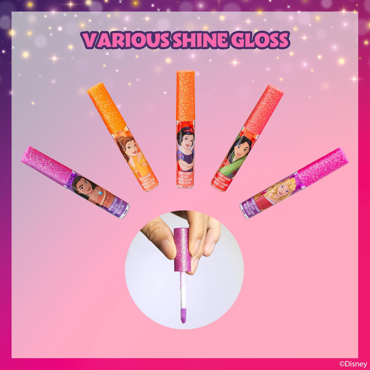 Townley Girl gloss in use by child demonstrating gentle shine and playful fun