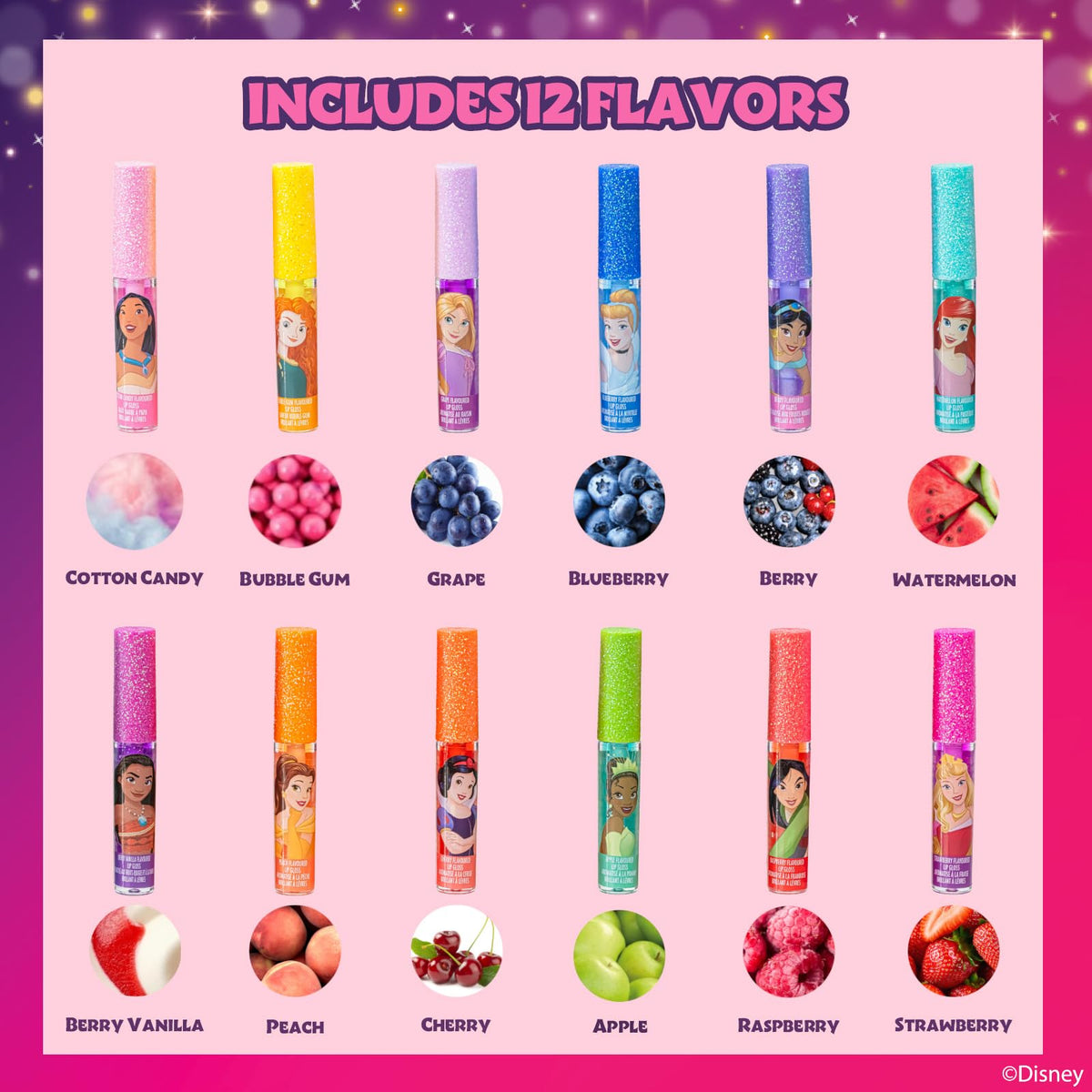Townley Girl opened set revealing all 12 tubes, easy selection and sharing