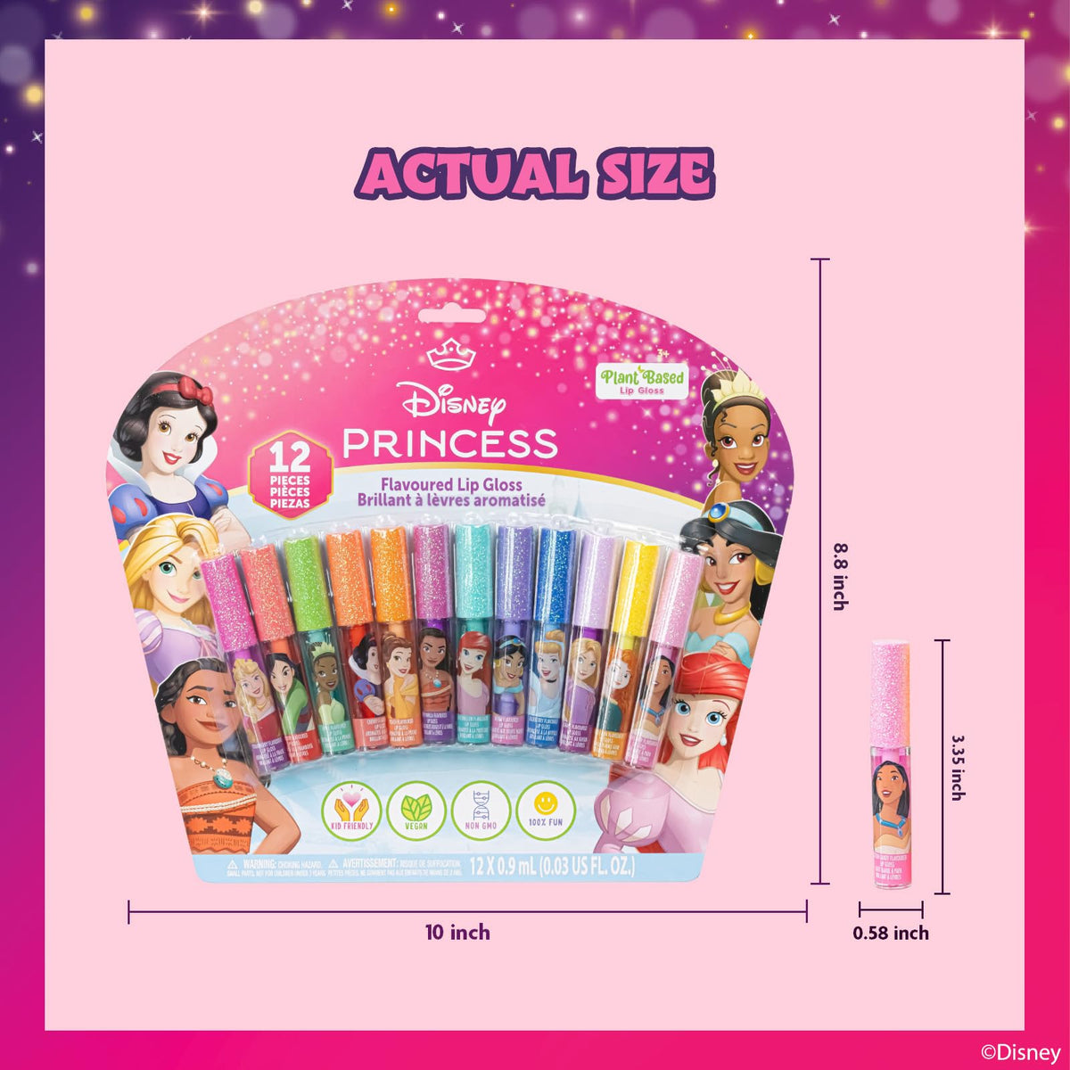 Townley Girl party favor display with glosses in goodie bags for birthdays