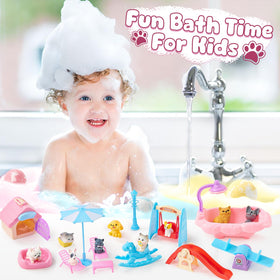 Toylink small pet accessories like cage and swing shown for pretend-play enhancement