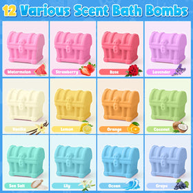 Toylink bath bomb dissolving in tub with colorful foam, creating playful sensory bath time