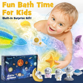 Toylink child enjoying colorful galaxy bath showing safe, playful bath-time experience
