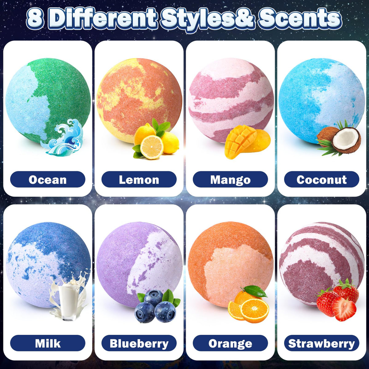 Toylink planets and information cards laid out for educational collecting