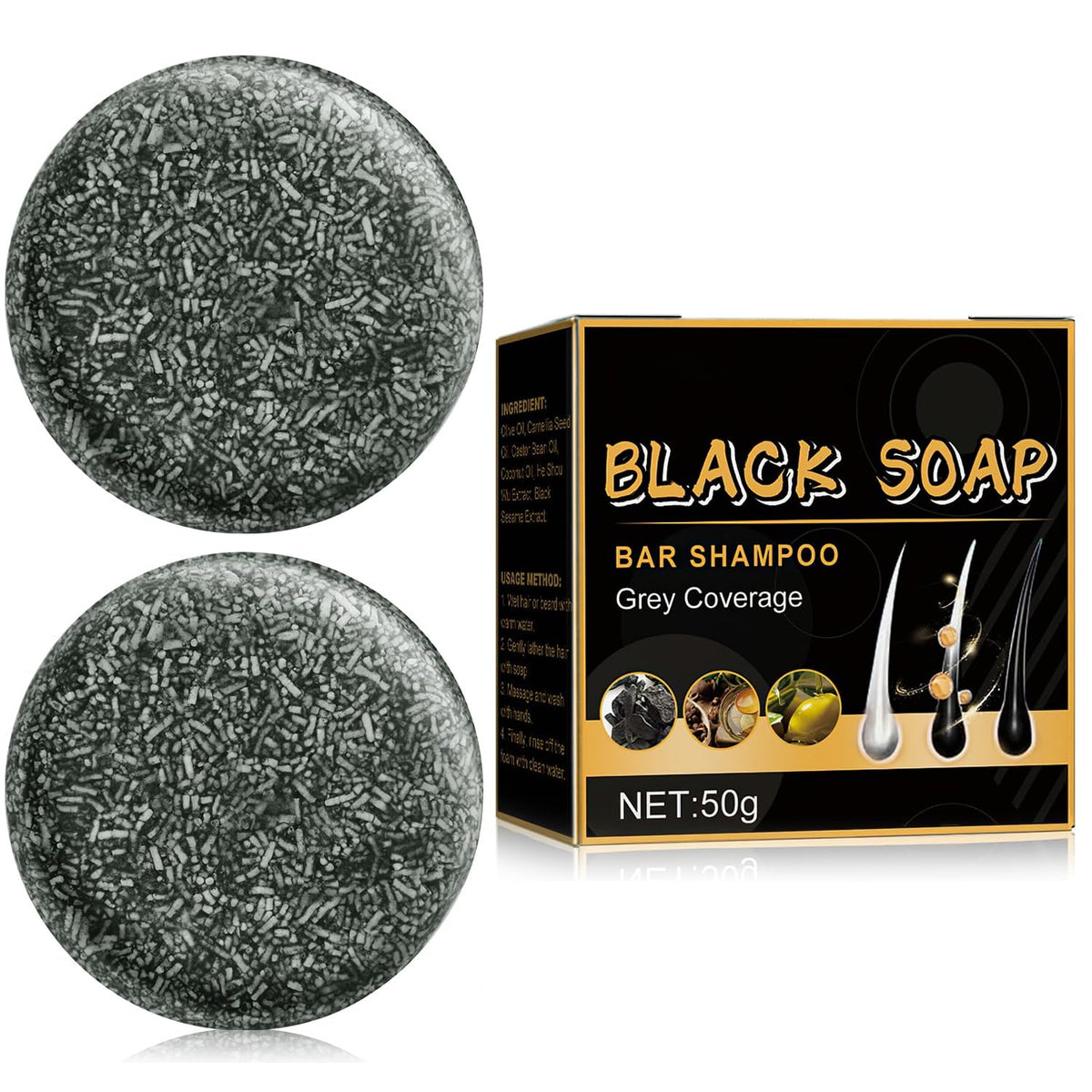 TPTAL front packaging showing two shampoo bars, sustainable and travel-friendly