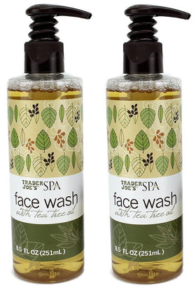 Trader Joe's bottle in bathroom setting illustrating spa-like refreshment at home