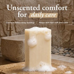 TRADITIONAL NUTRIENTS single hand-cut soap bar close-up highlighting clean finish and shape.