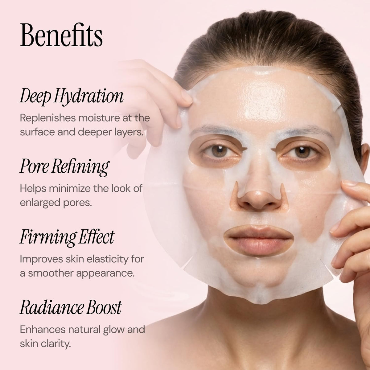 Trancend mask on model demonstrating overnight wear and comfortable fit