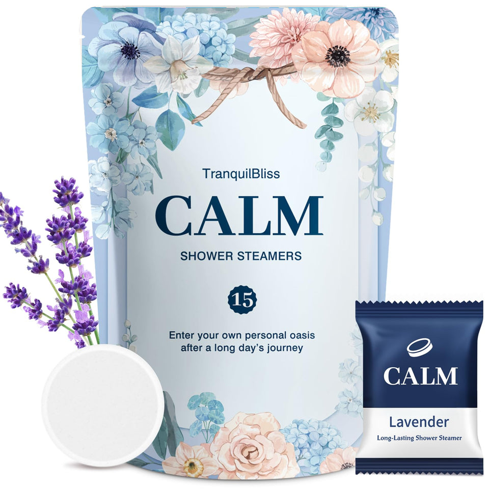 TranquilBliss front packaging showing 15-pack and lavender benefit calm
