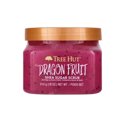 Tree Hut jar front view showing dragon fruit scent and size for easy identification