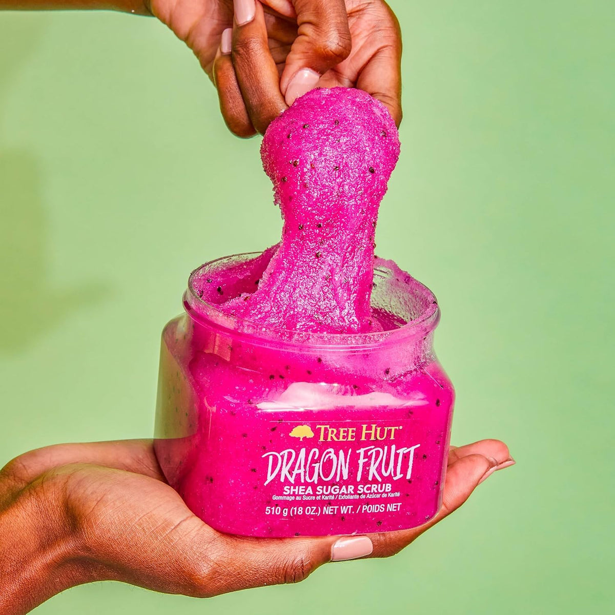 Tree Hut shea butter detail highlighting moisturizing ingredient for soft skin