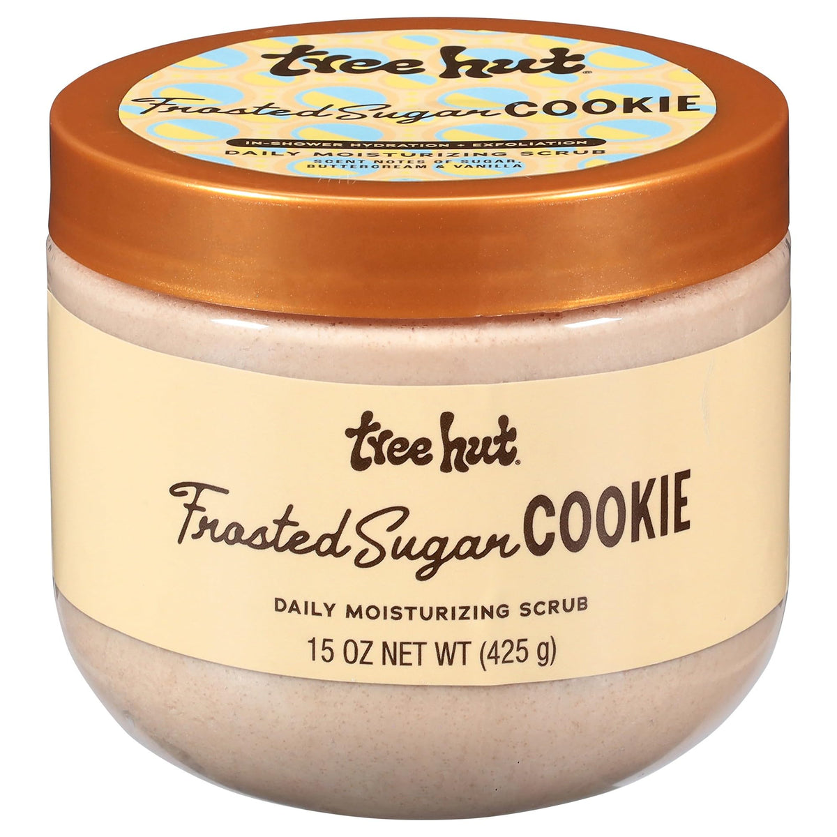 Tree Hut front jar showing label and bakery-inspired scent benefit