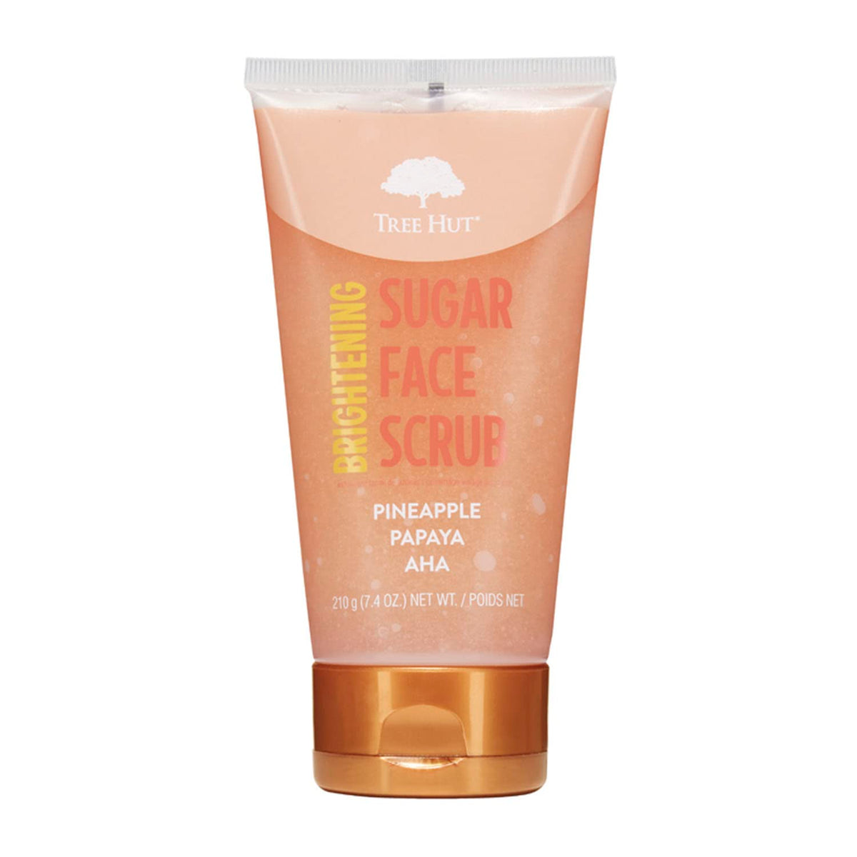 Tree Hut front packaging showing brightening face scrub and benefits
