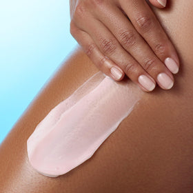 Tree Hut lotion pump close-up demonstrating spill-free dispensing and convenient use