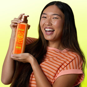 Tree Hut bottle being dispensed into hand demonstrating fast absorption benefit