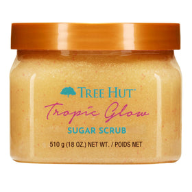 Tree Hut Tropic Glow jar front view showing label and size, highlighting easy-grip packaging