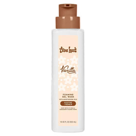 Tree Hut front bottle view showing vanilla scent and hydrating benefits
