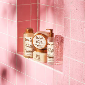 Tree Hut bottle in shower scene conveying relaxing spa-like experience
