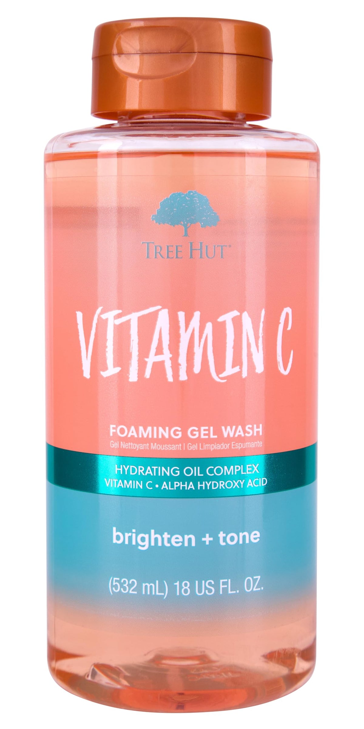 Tree Hut front bottle showing label and citrus scent for uplifting showers