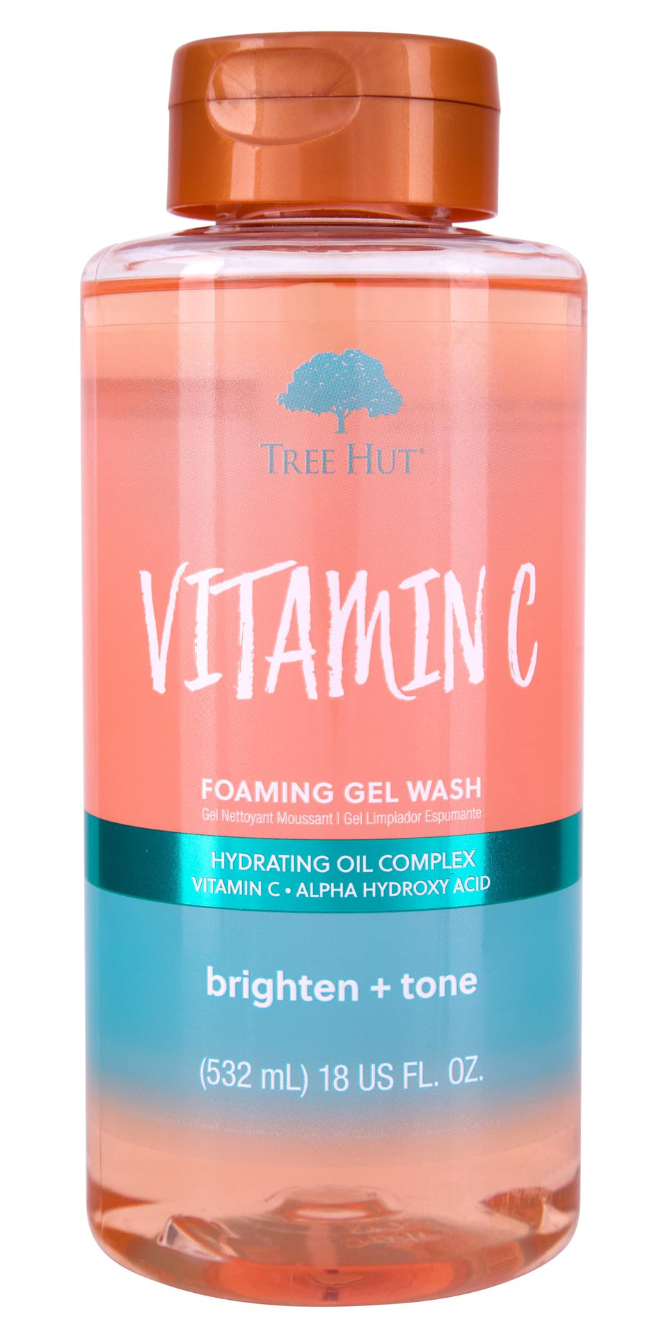 Tree Hut front bottle showing label and citrus scent for uplifting showers
