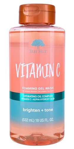 Tree Hut bottle in styled bathroom evoking relaxing, citrus-scented self-care