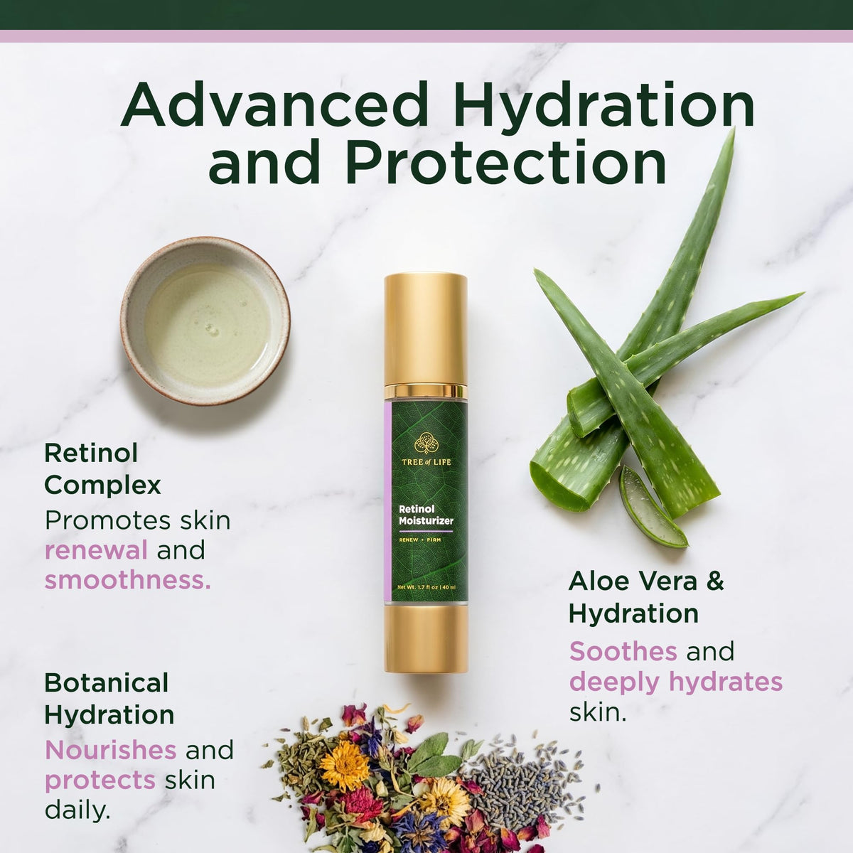 Tree of Life Beauty airless pump detail preserving active ingredients