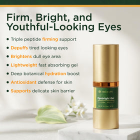 Tree of Life Beauty applied under-eye demonstrating gentle tapping technique to reduce puffiness