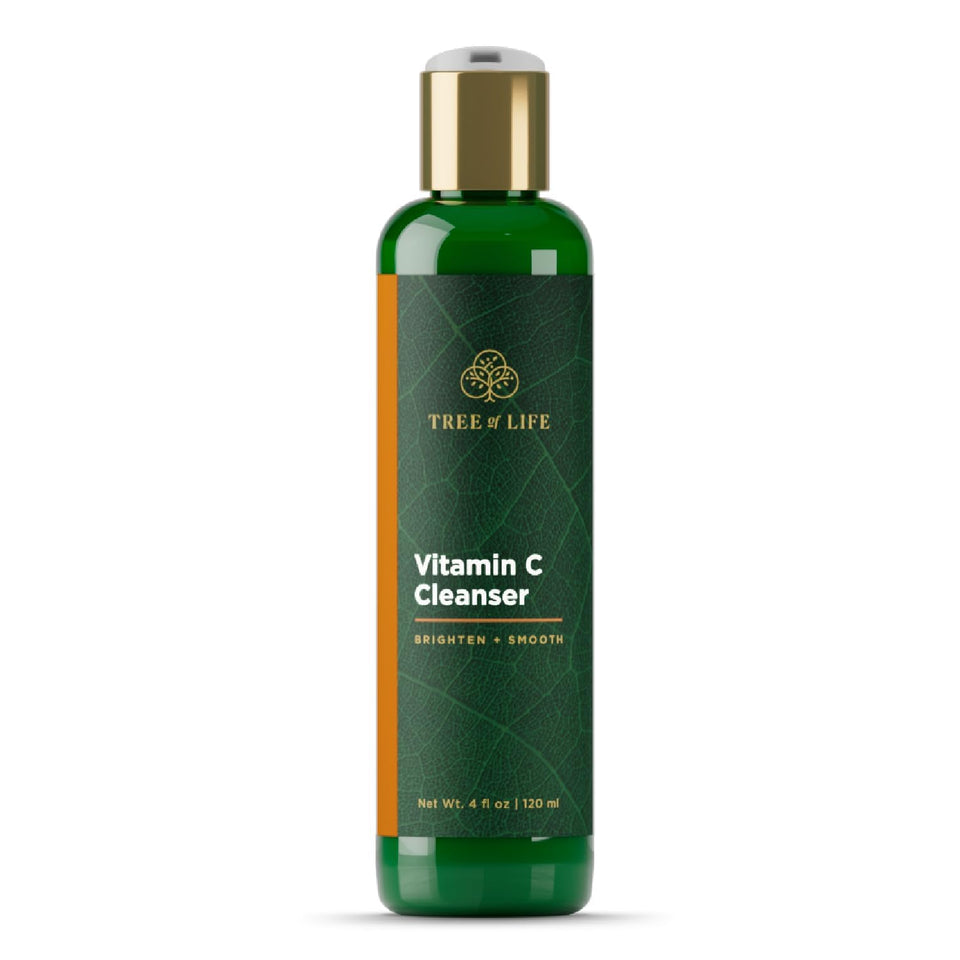 Tree of Life Beauty front label of vitamin C cleanser shows product benefits