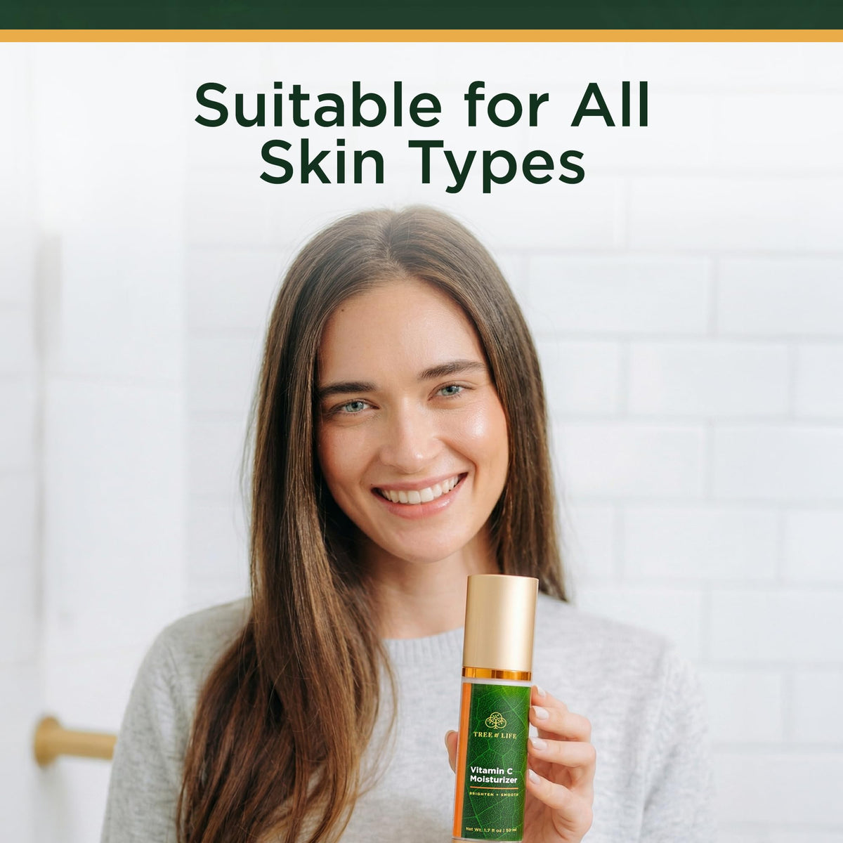 Tree of Life Beauty label closeup showing ingredient list and dermatologist-tested benefit