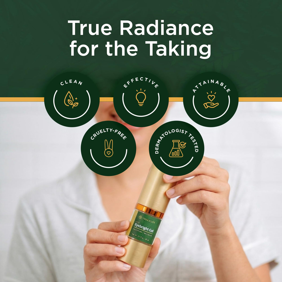 Tree of Life Beauty in bathroom routine setting showing how it fits into morning skincare