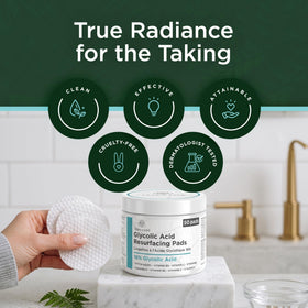 Tree of Life Beauty pads on bathroom counter as part of night routine promoting smoother skin