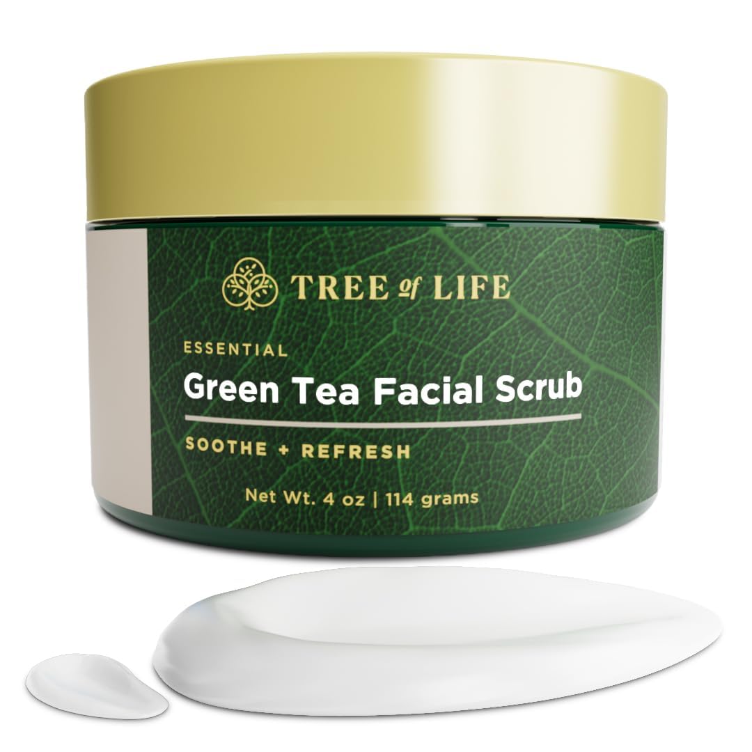 Tree of Life front packaging showing 4 oz exfoliating facial scrub and clear labeling