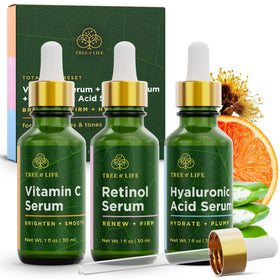 Tree of Life front packaging showing trio set and clear benefits