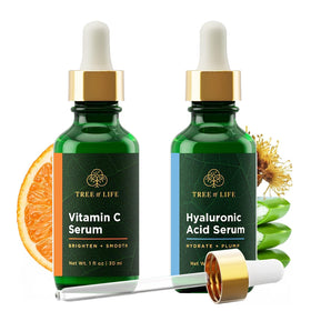 Tree of Life front packaging showing both serum bottles and labels for quick identification and benefit