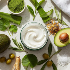 Tree of Life green and white tea ingredients displayed to highlight antioxidant benefit