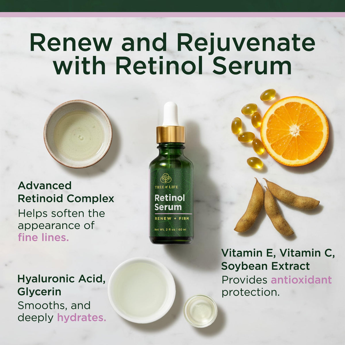 Tree of Life dropper dispensing serum and smooth texture for quick absorption