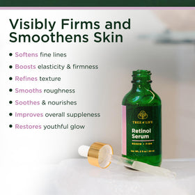 Tree of Life applying serum to hand demonstrating smooth spreadability
