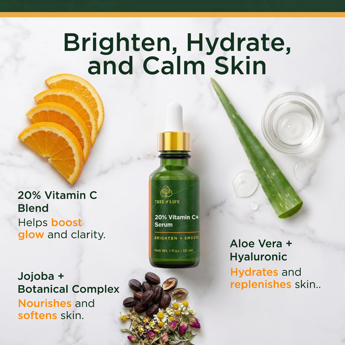 Tree of Life dropper dispensing serum, demonstrates easy controlled application