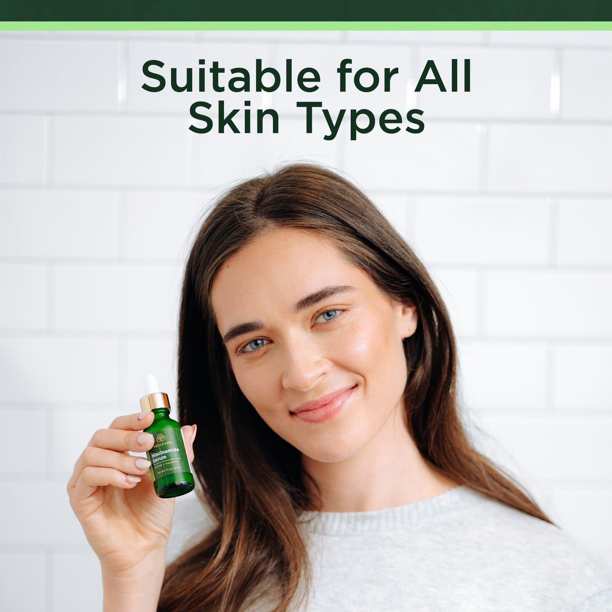 Tree of Life serum next to moisturizer suggesting layering benefit