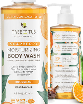 Tree To Tub bottle front packaging showing clean citrus label and benefits