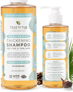 Tree To Tub front packaging showing biotin volumizing benefits