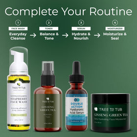 Tree To Tub label closeup focusing on ingredients and botanical benefits