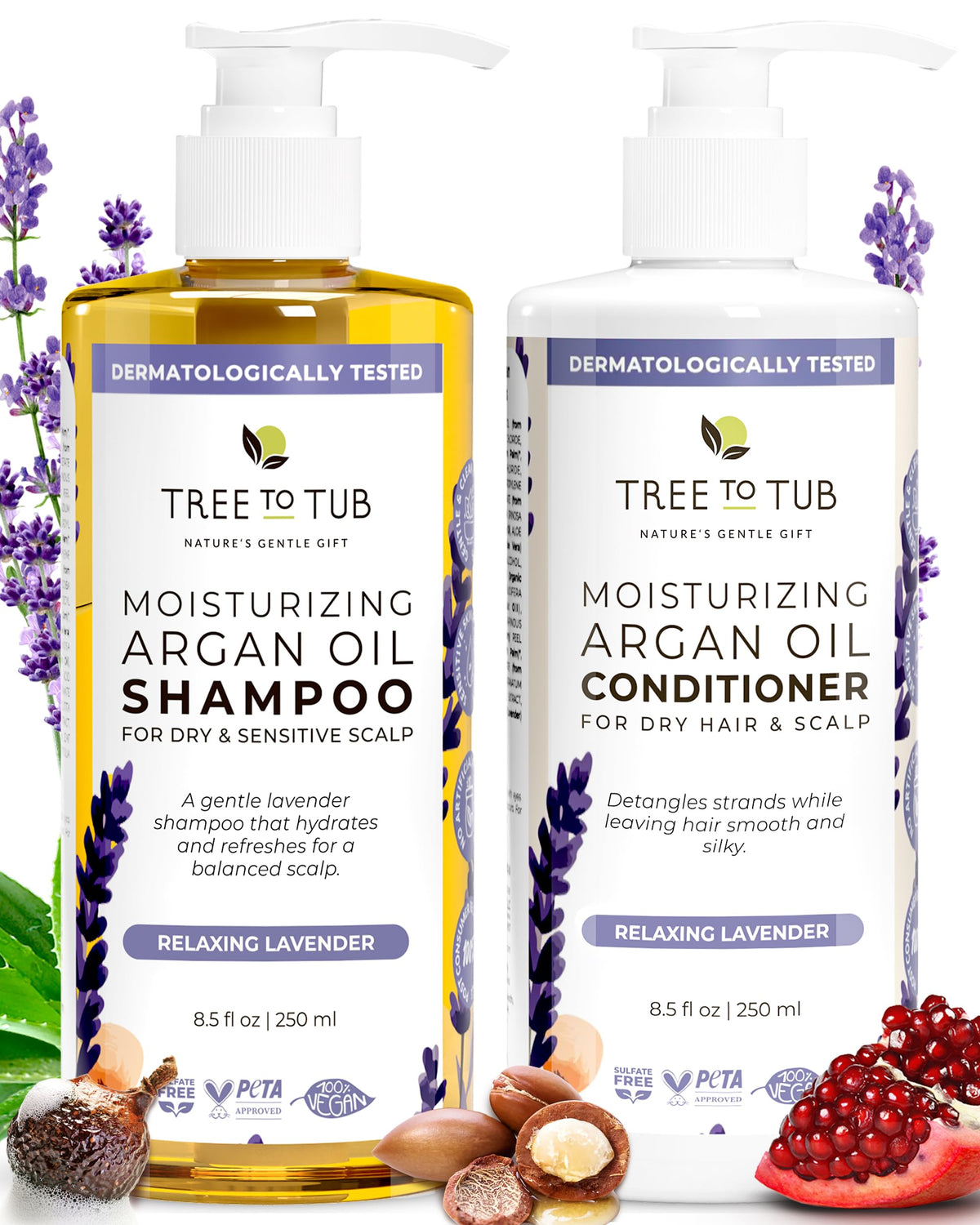 Tree To Tub front packaging showing lavender duo and natural benefits