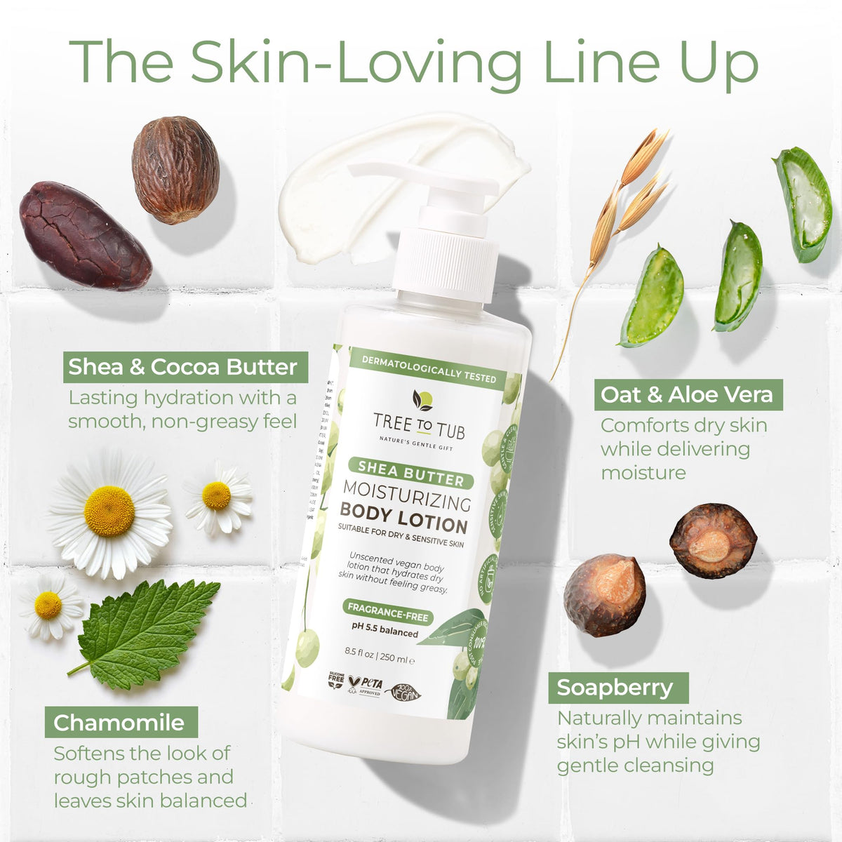 Tree To Tub applying lotion to elbow to smooth rough skin