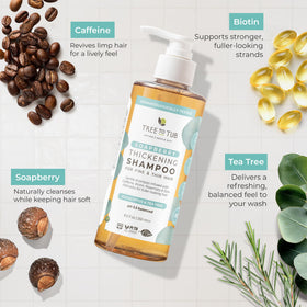 Tree To Tub shampoo being massaged into wet hair for lift